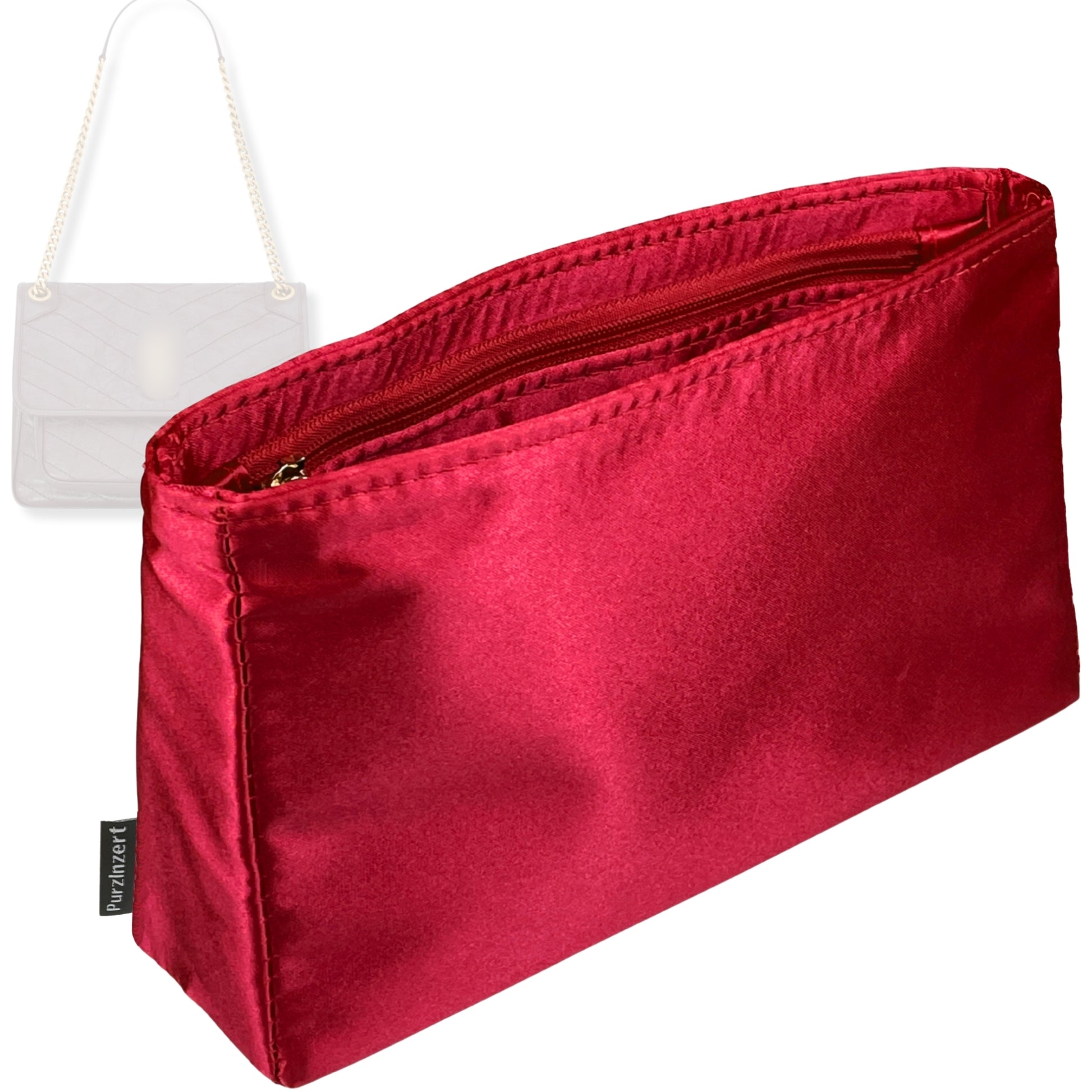 Bag Insert for (Saint Laurent (YSL), NIKI Baby) Organizer Tote Purse Organiser Liner Shaper [Premium Silk Material]