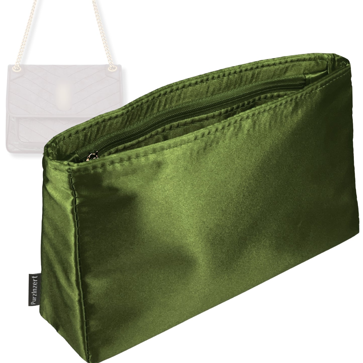 Bag Insert for (Saint Laurent (YSL), NIKI Large) Organizer Tote Purse Organiser Liner Shaper [Premium Silk Material]