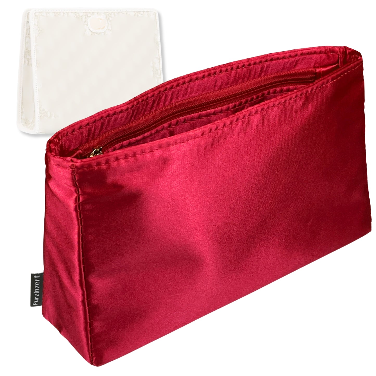 Bag Insert for (Dior, 30 Montaigne Dea Pouch) Organizer Tote Purse Organiser Liner Shaper [Premium Silk Material]