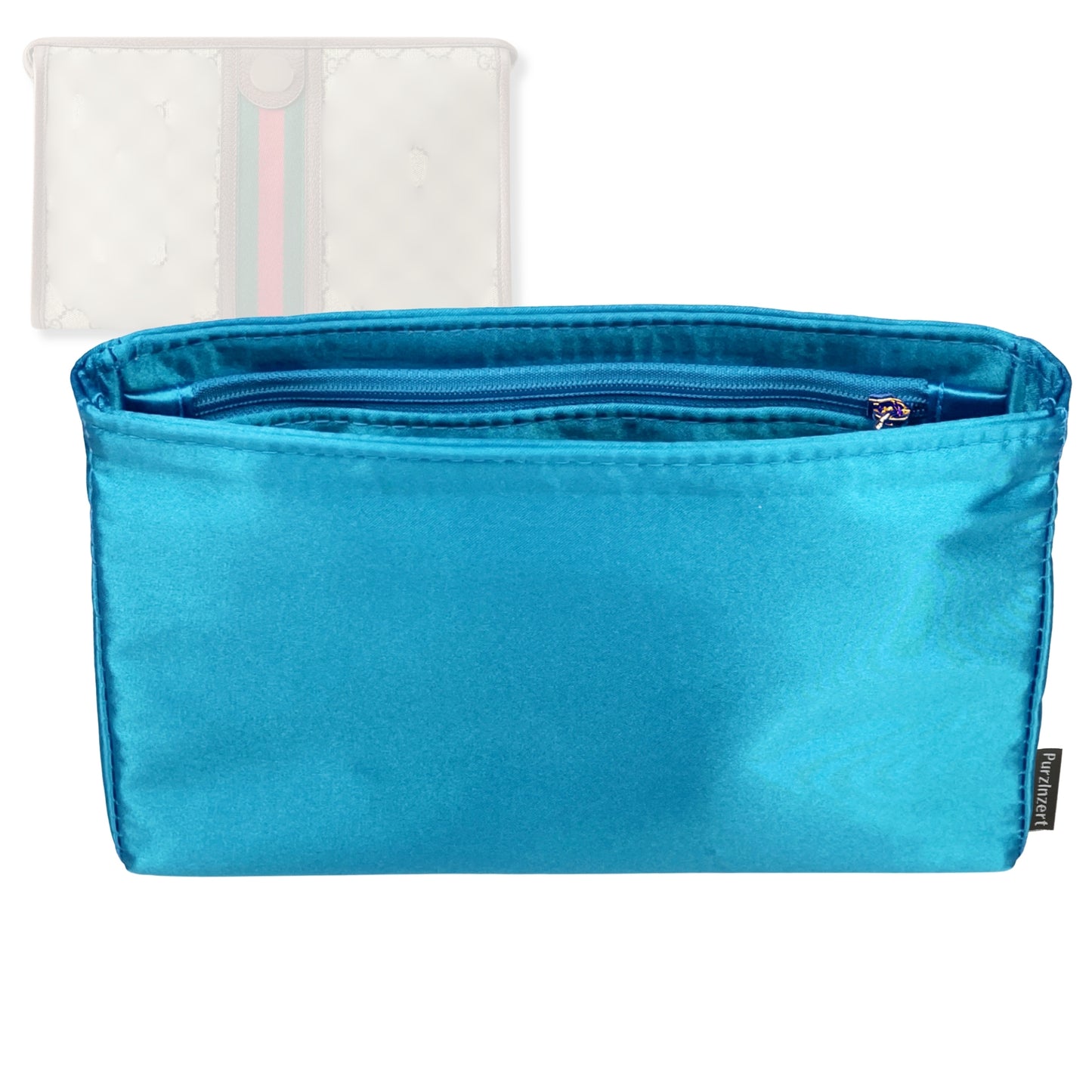 Bag Insert for (Gucci, GG Supreme Ophidia Toiletry Case) Organizer Tote Purse Organiser Liner Shaper [Premium Silk Material]