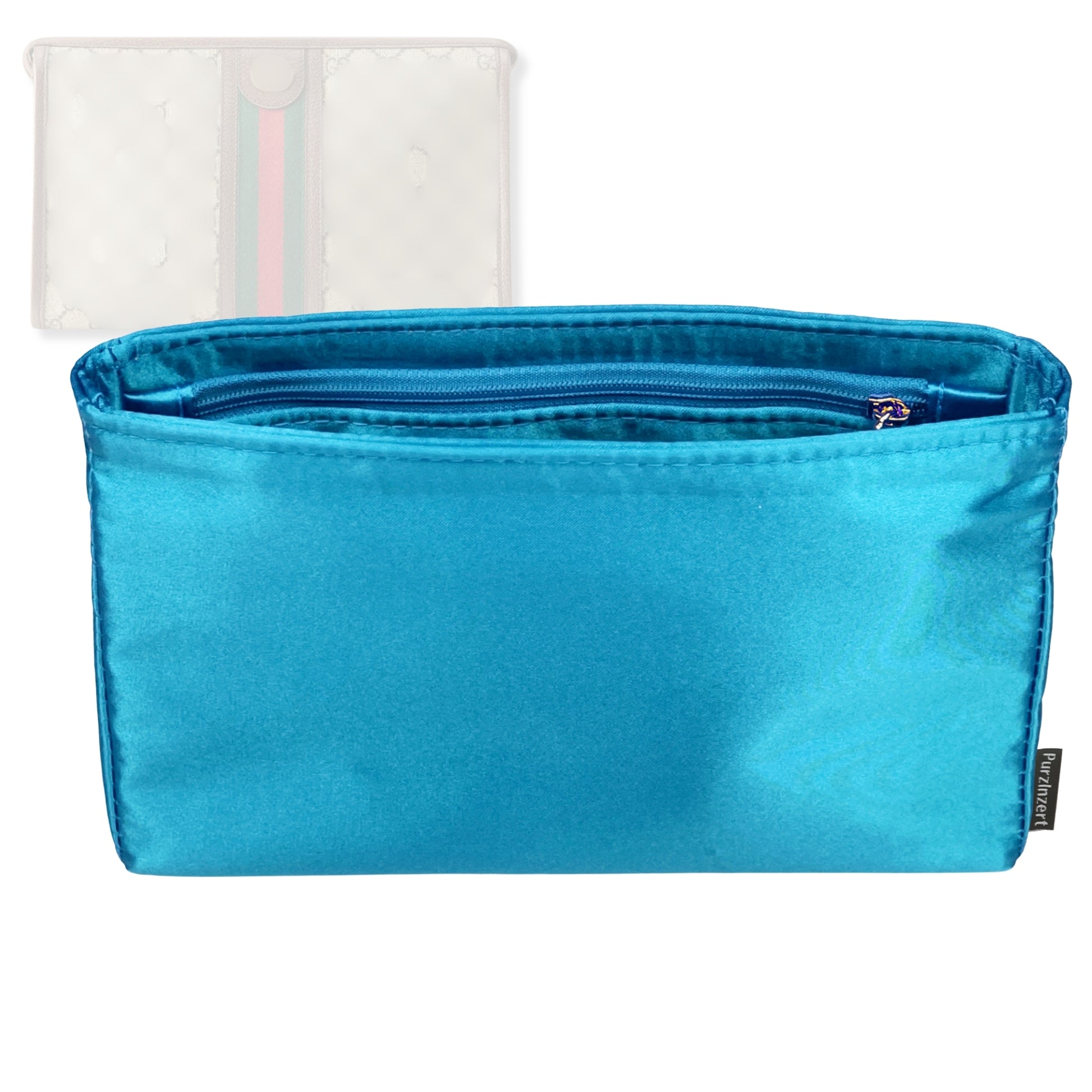 Bag Insert for (Gucci, GG Supreme Ophidia Toiletry Case) Organizer Tote Purse Organiser Liner Shaper [Premium Silk Material]
