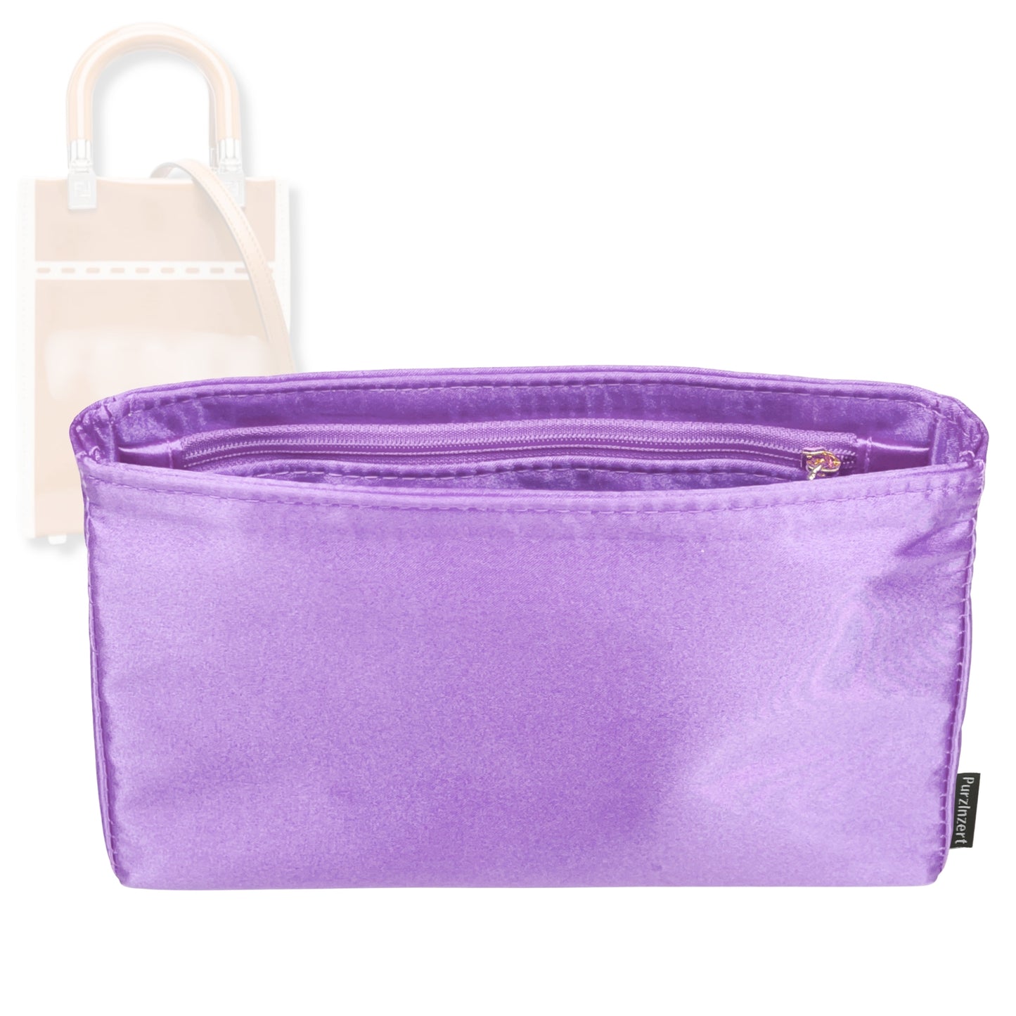 Bag Insert for (Fendi, Sunshine Mini) Organizer Tote Purse Organiser Liner Shaper [Premium Silk Material]