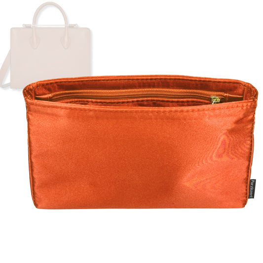 Bag Insert for (Strathberry, Nano Tote) Organizer Tote Purse Organiser Liner Shaper [Premium Silk Material]