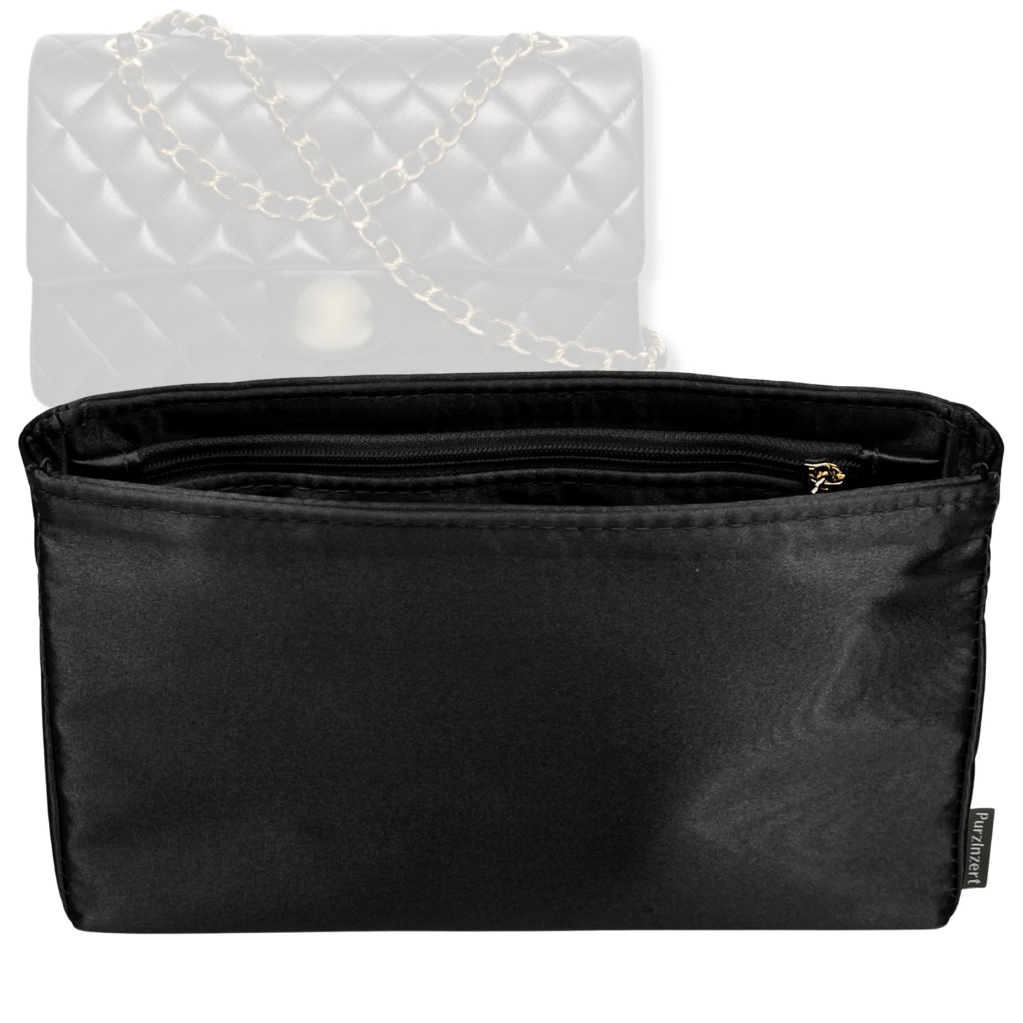 Bag Insert for (Chanel, Maxi Classic Flap) Organizer Tote Purse Organiser Liner Shaper [Premium Silk Material]
