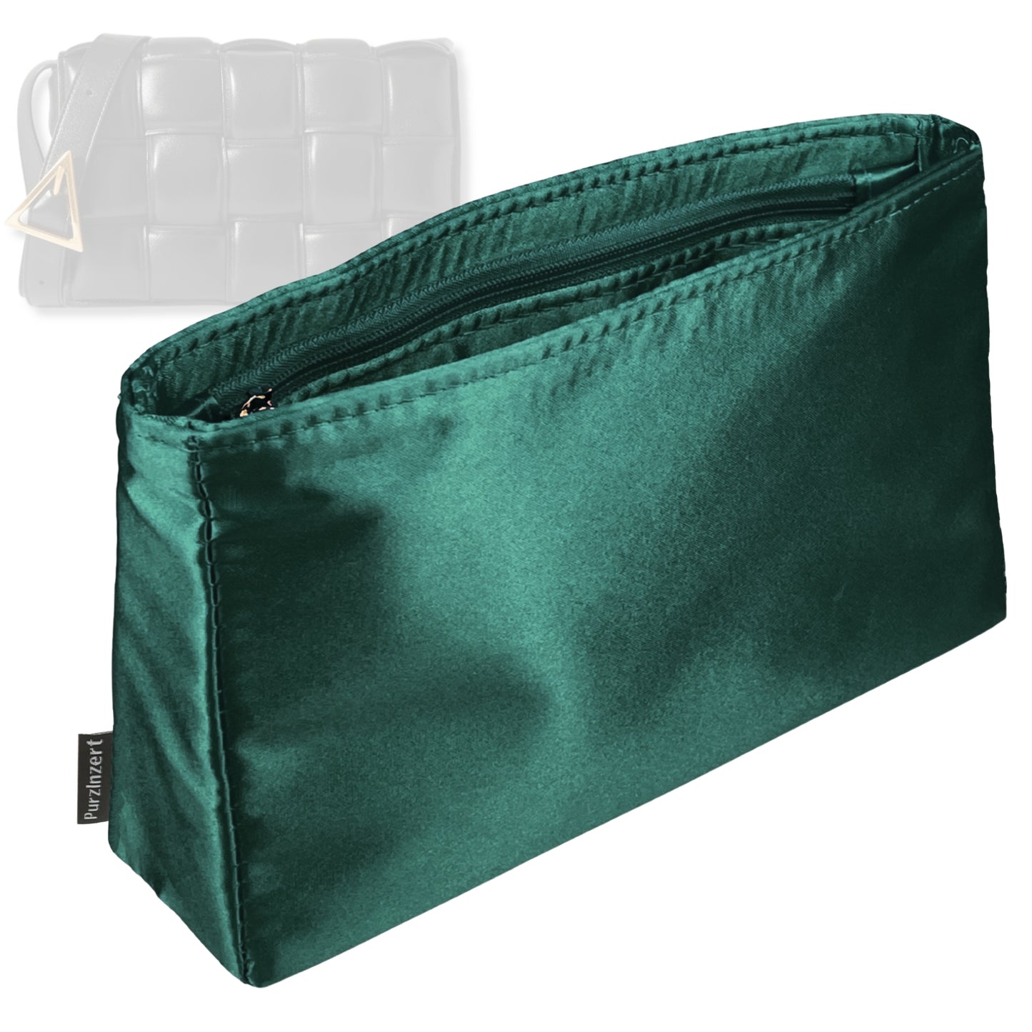 Bag Insert for (Bottega Veneta, Padded Cassette) Organizer Tote Purse Organiser Liner Shaper [Premium Silk Material]
