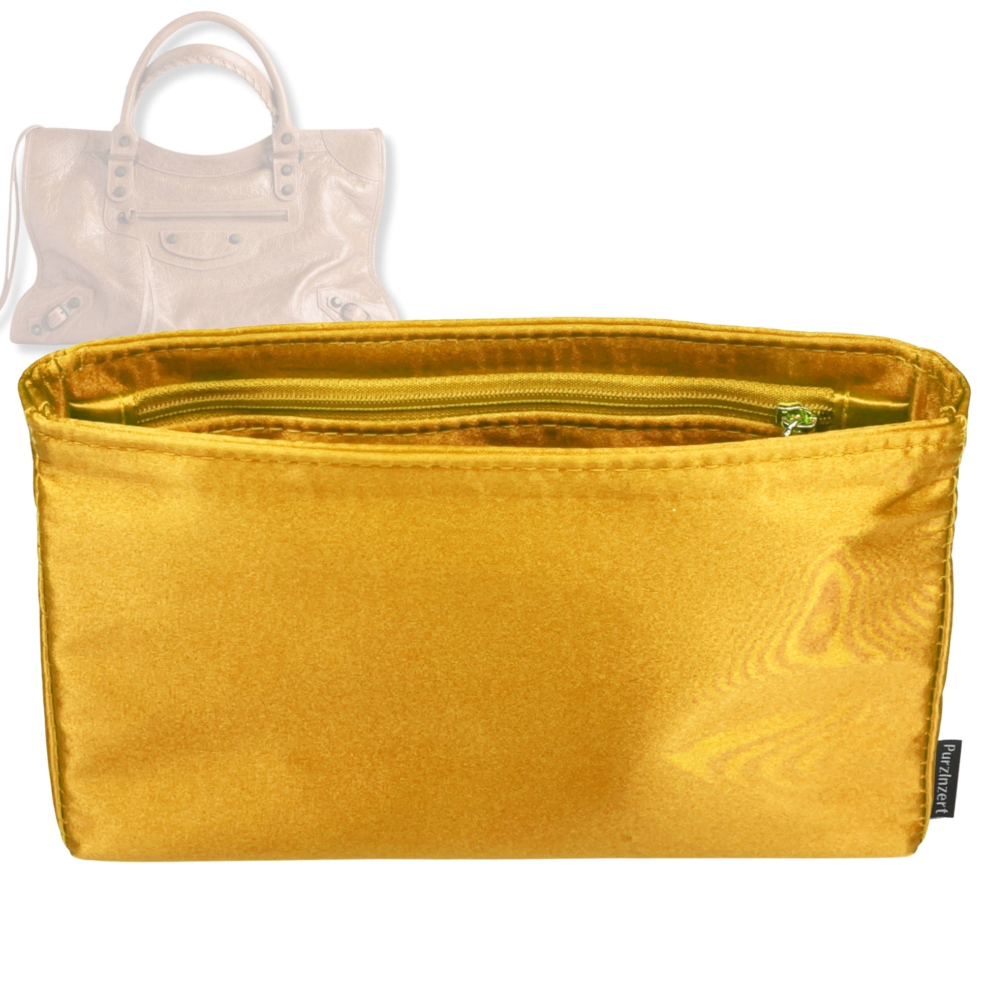 Bag Insert for (Balenciaga, Le City Mini) Organizer Tote Purse Organiser Liner Shaper [Premium Silk Material]