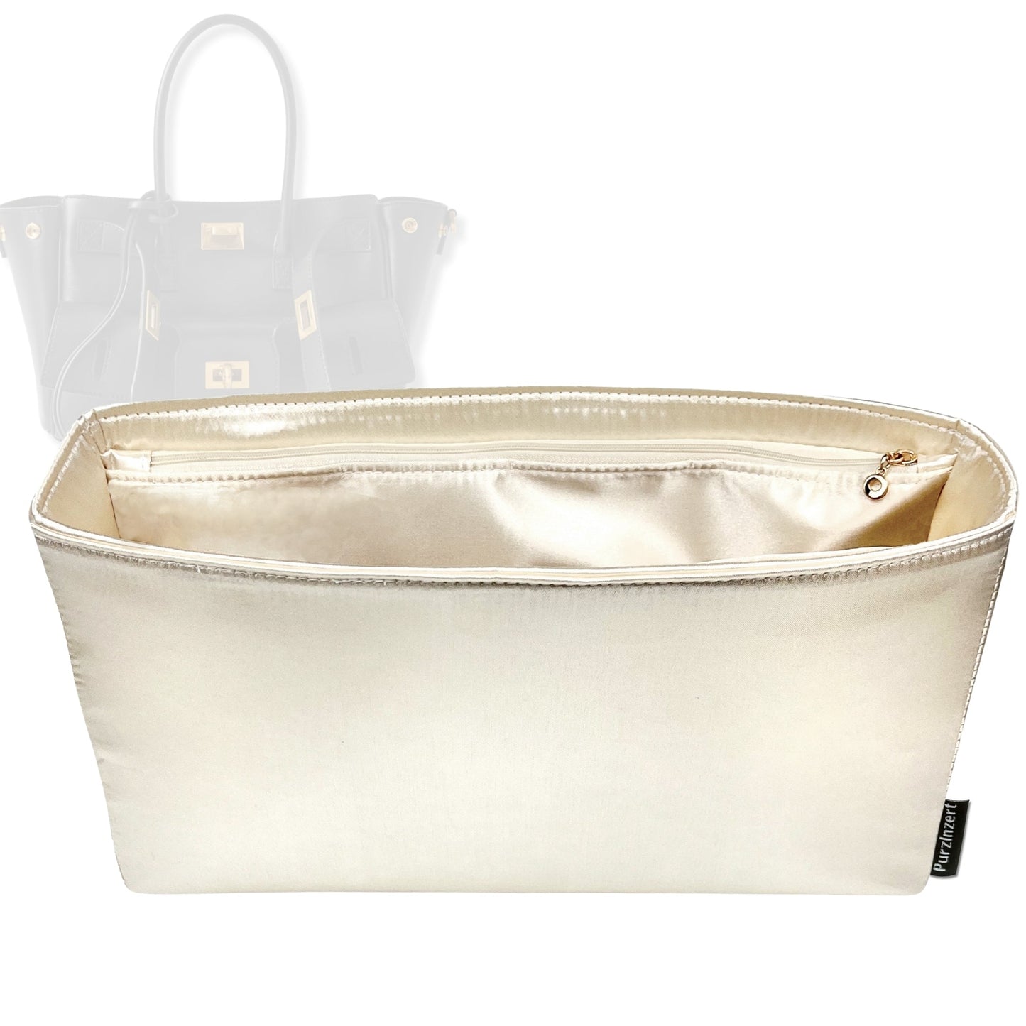 Bag Insert for (Balenciaga, Bel Air Carry All Mini) Organizer Tote Purse Organiser Liner Shaper [Premium Silk Material]