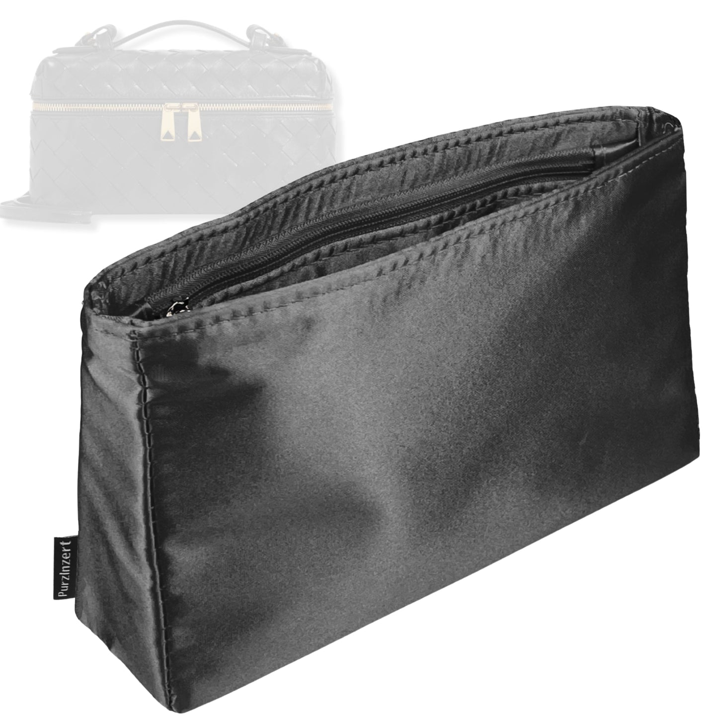 Bag Insert for (Bottega Veneta, Bang Bang Vanity Case) Organizer Tote Purse Organiser Liner Shaper [Premium Silk Material]