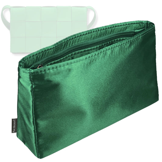 Bag Insert for (Bottega Veneta, Cassette Clasic) Organizer Tote Purse Organiser Liner Shaper [Premium Silk Material]