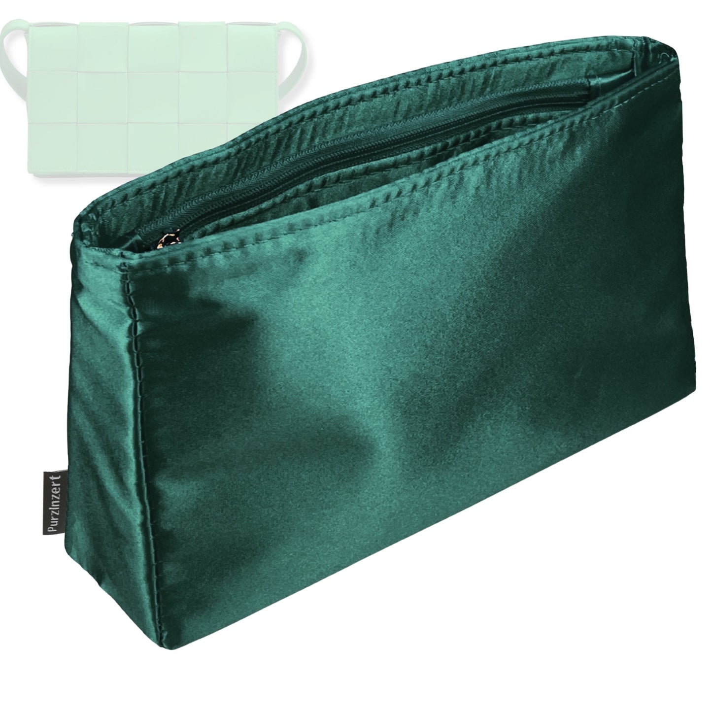 Bag Insert for (Bottega Veneta, Cassette Small) Organizer Tote Purse Organiser Liner Shaper [Premium Silk Material]
