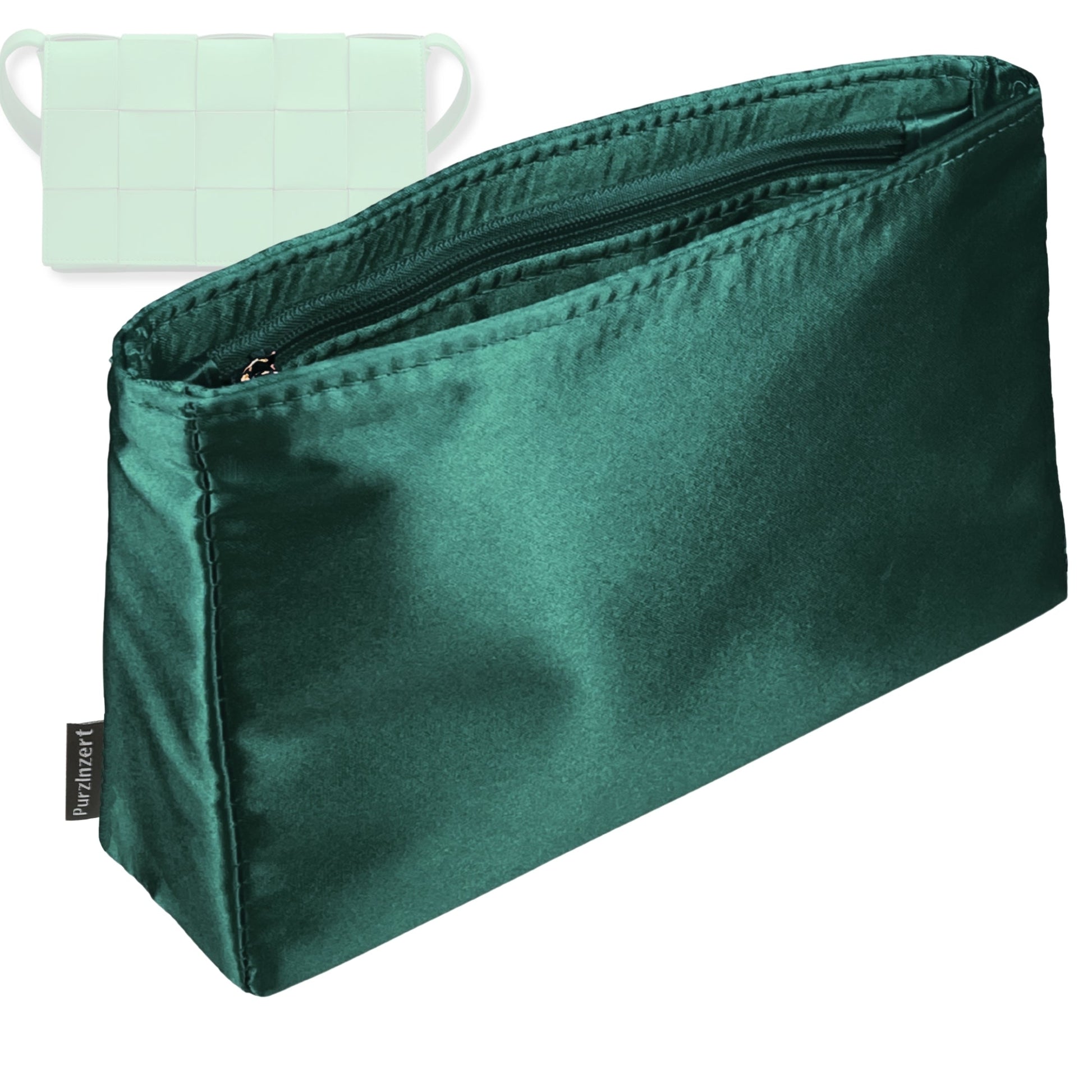 Bag Insert for (Bottega Veneta, Cassette Small) Organizer Tote Purse Organiser Liner Shaper [Premium Silk Material]