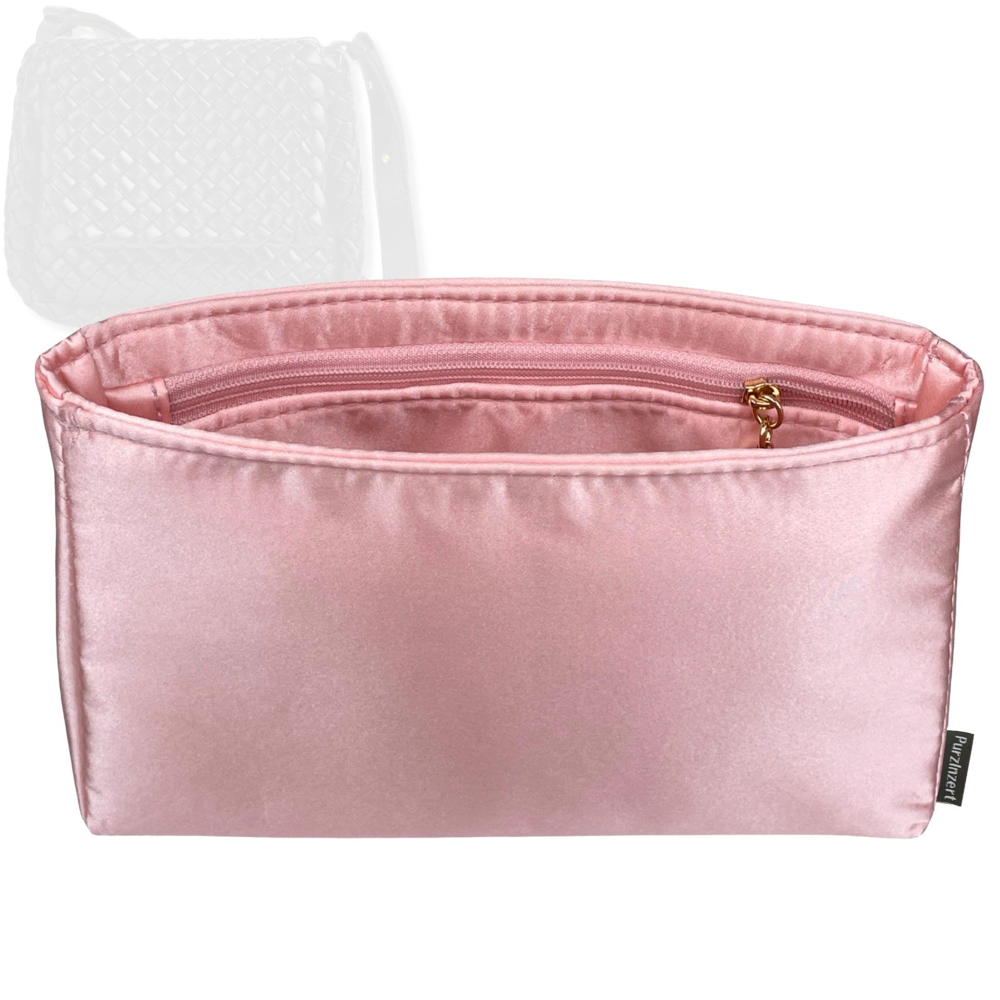 Bag Insert for (Bottega Veneta, Mini Cobble Shoulder Bag) Organizer Tote Purse Organiser Liner Shaper [Premium Silk Material]