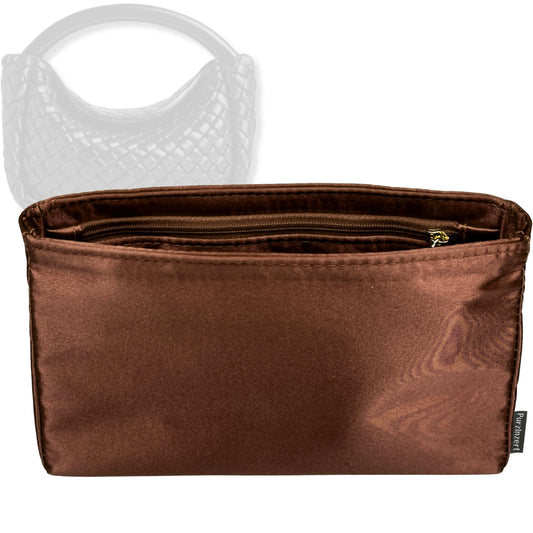 Bag Insert for (Bottega Veneta, Cobble Top Handle Small) Organizer Tote Purse Organiser Liner Shaper [Premium Silk Material]