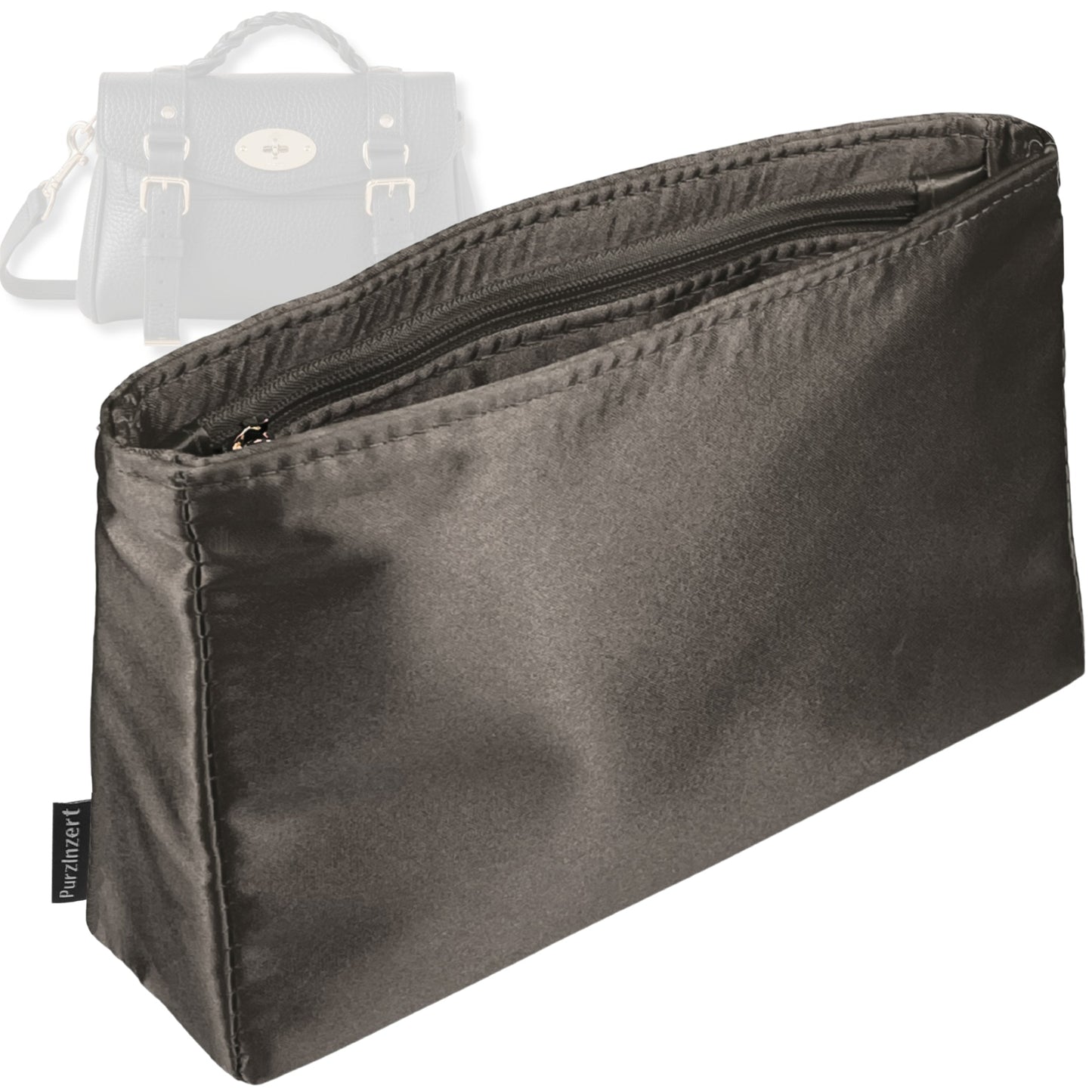 Bag Insert for (Mulberry, Alexa Mini) Organizer Tote Purse Organiser Liner Shaper [Premium Silk Material]