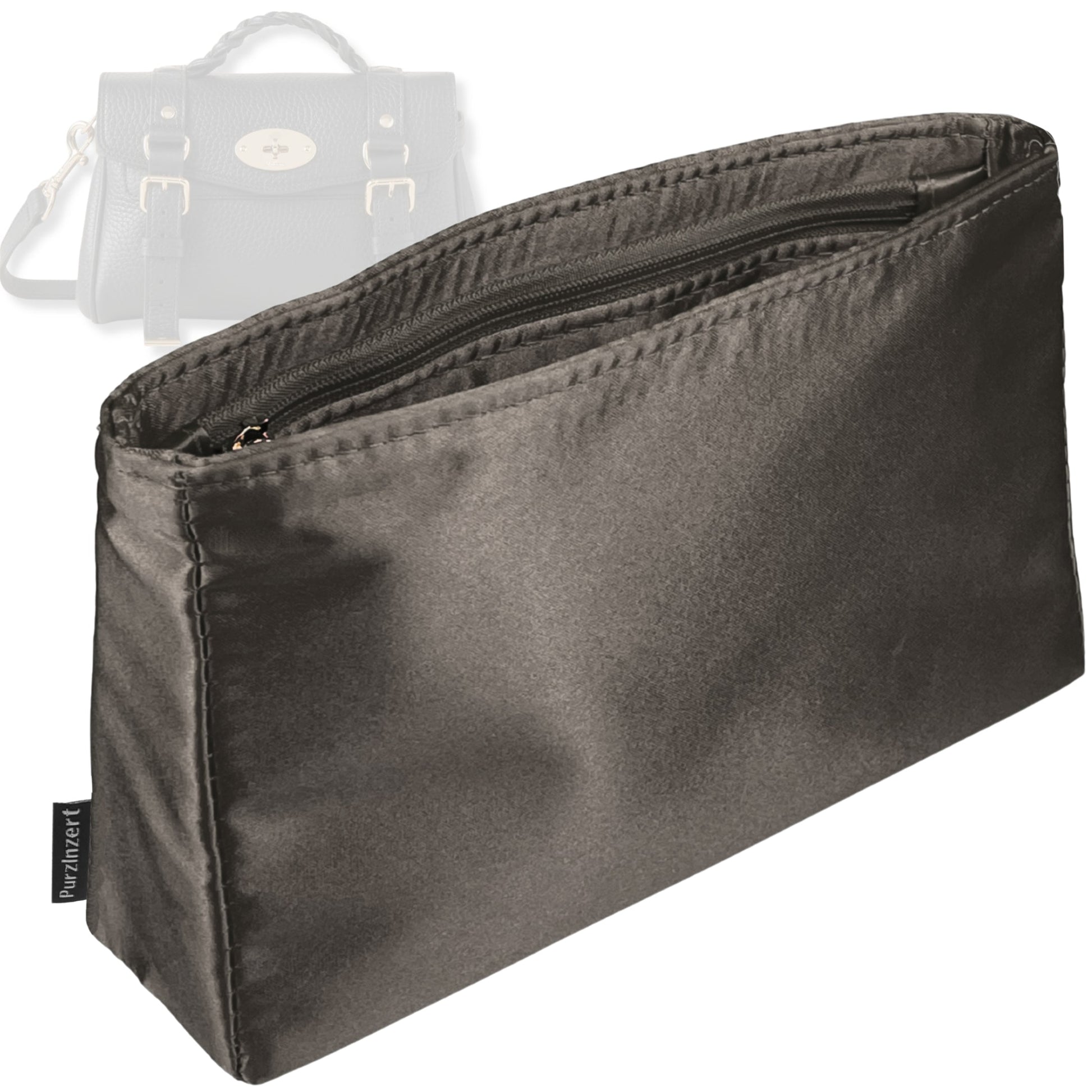 Bag Insert for (Mulberry, Alexa Mini) Organizer Tote Purse Organiser Liner Shaper [Premium Silk Material]