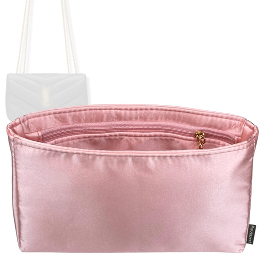 Bag Insert for (Saint Laurent (YSL), Small Loulou in Matelasse) Organizer Tote Purse Organiser Liner Shaper [Premium Silk Material]