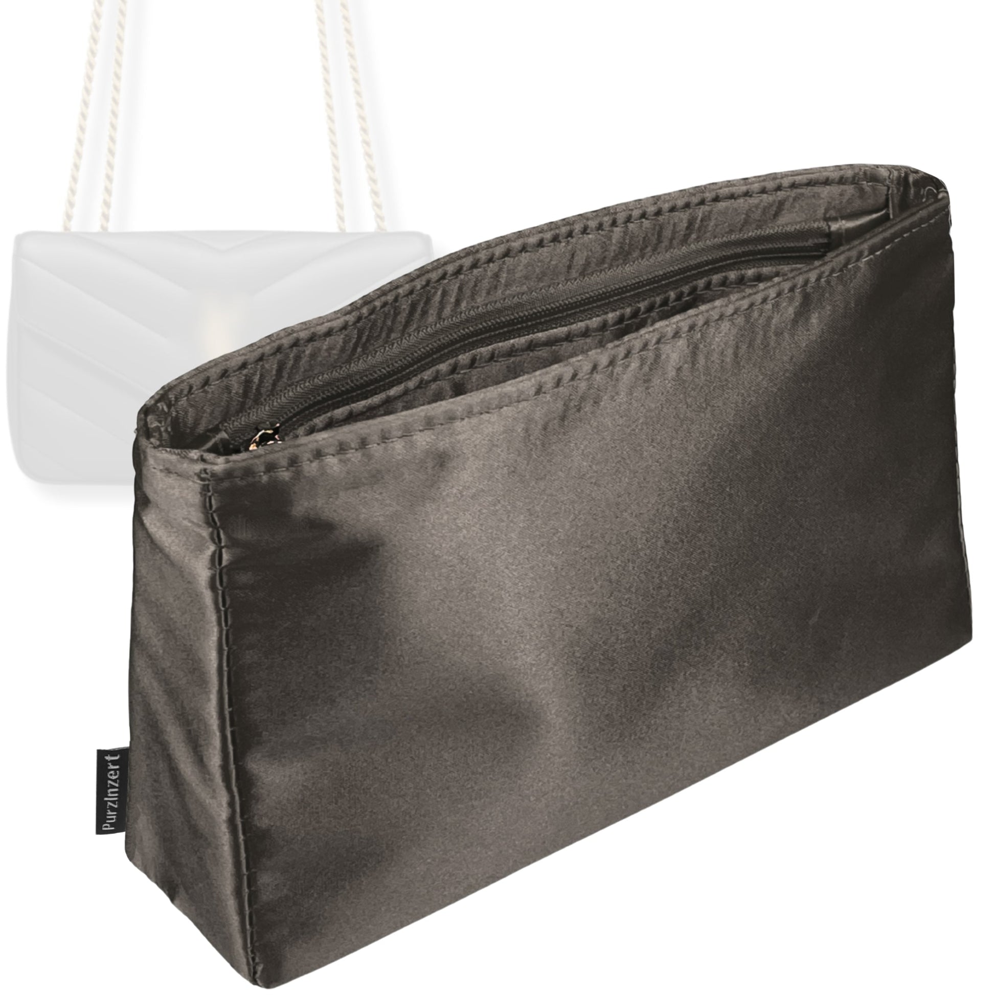 Bag Insert for (Saint Laurent (YSL), Large Loulou in Matelasse) Organizer Tote Purse Organiser Liner Shaper [Premium Silk Material]