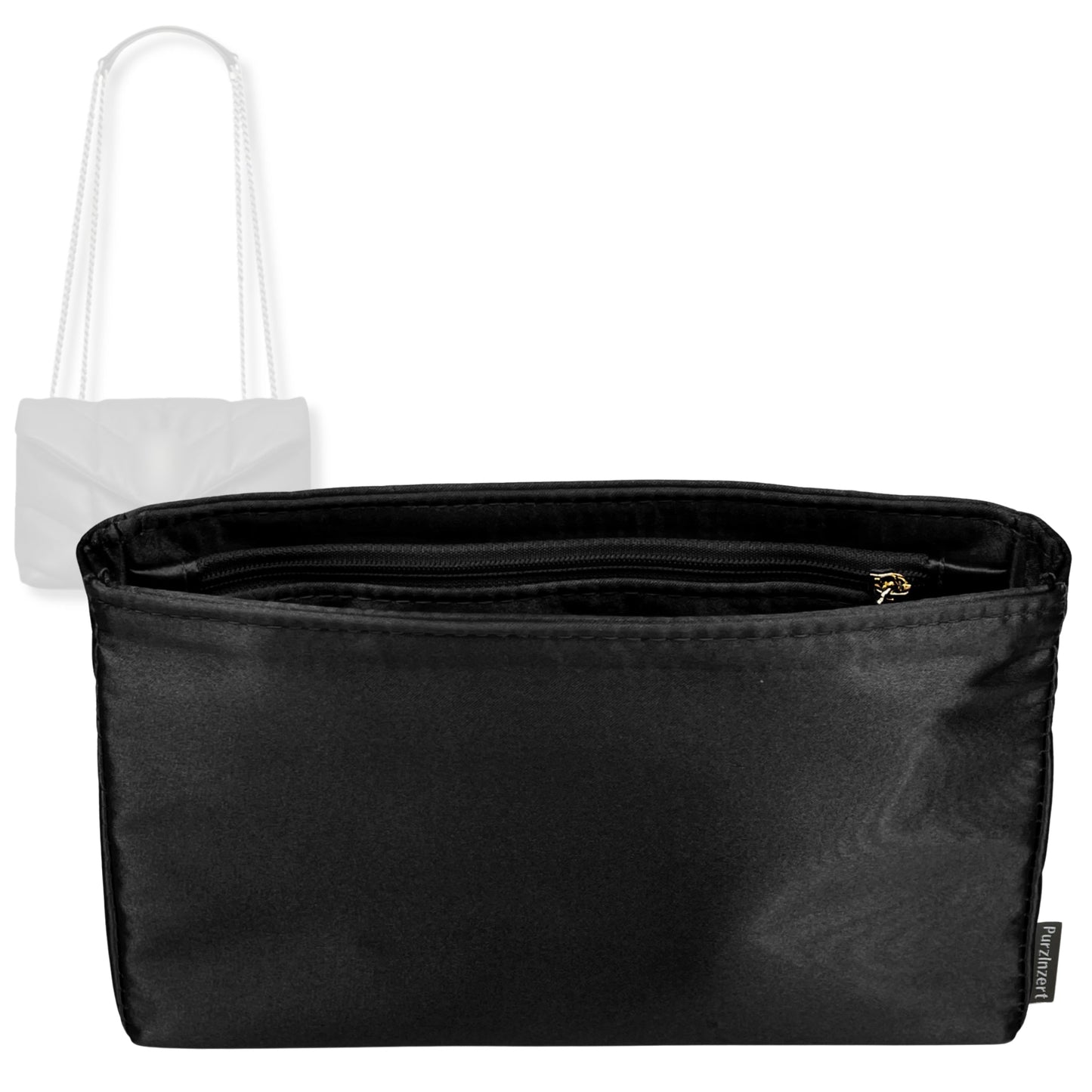 Bag Insert for (Saint Laurent (YSL), Toy Puffer) Organizer Tote Purse Organiser Liner Shaper [Premium Silk Material]