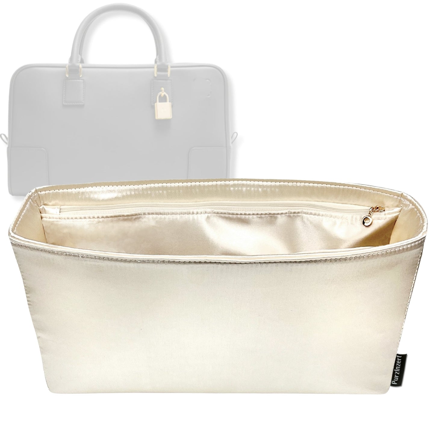 Bag Insert for (Loewe, Amazona 28) Organizer Tote Purse Organiser Liner Shaper [Premium Silk Material]