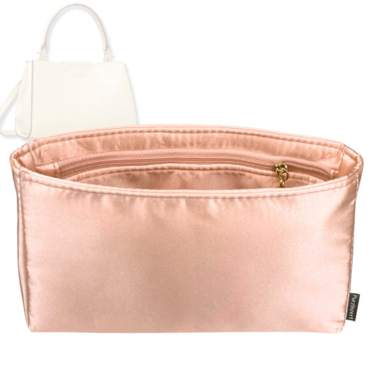 Bag Insert for (Tory Burch, Mini Eleanor Satchel) Organizer Tote Purse Organiser Liner Shaper [Premium Silk Material]