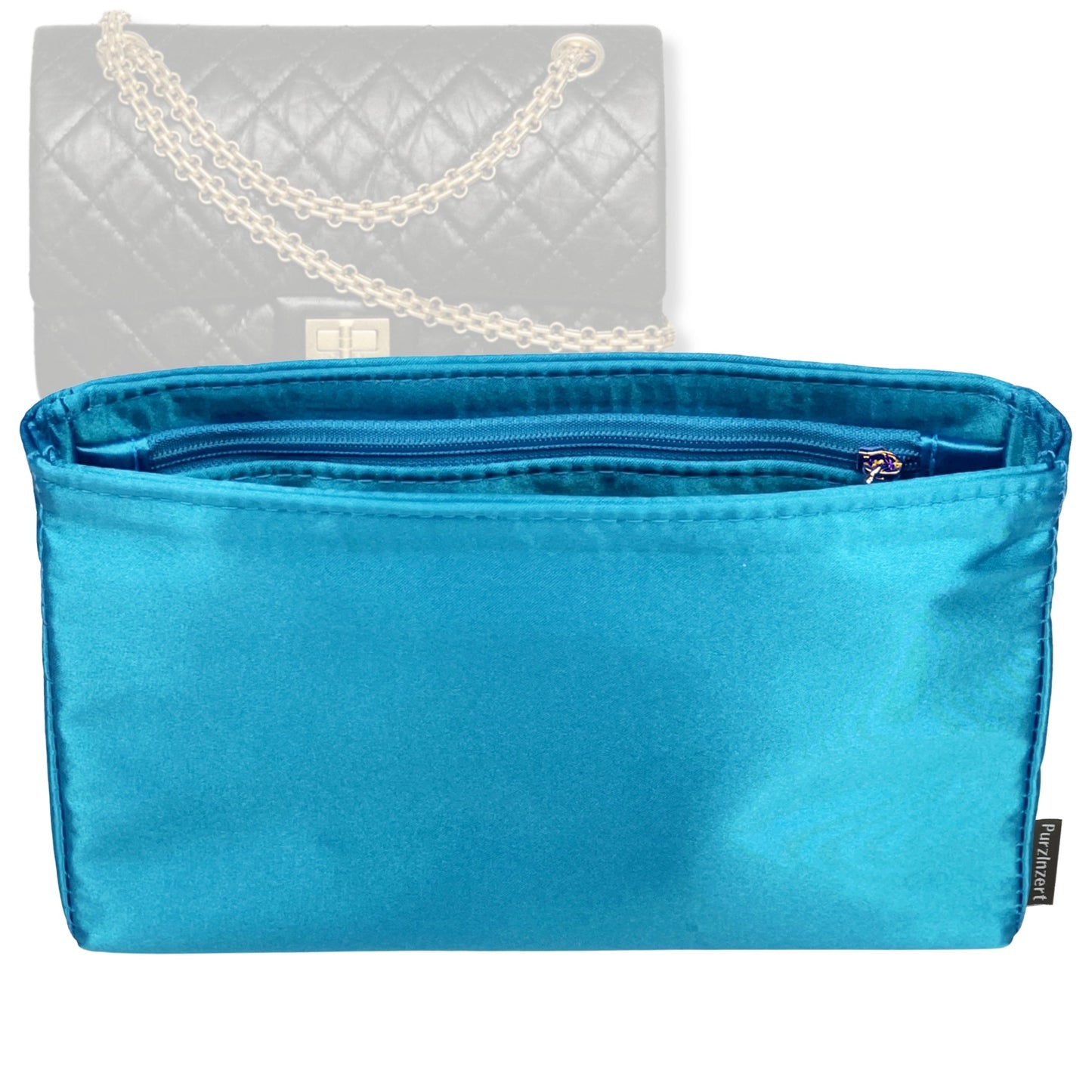 Bag Insert for (Chanel, Large 2.55 Handbag) Organizer Tote Purse Organiser Liner Shaper [Premium Silk Material]