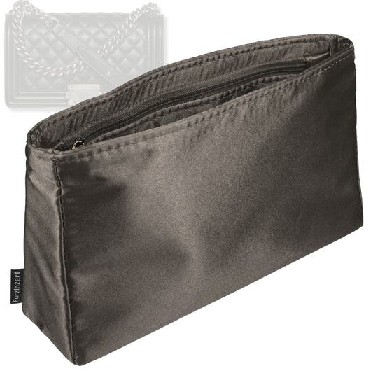 Bag Insert for (Chanel, Small Boy Chanel Handbag) Organizer Tote Purse Organiser Liner Shaper [Premium Silk Material]
