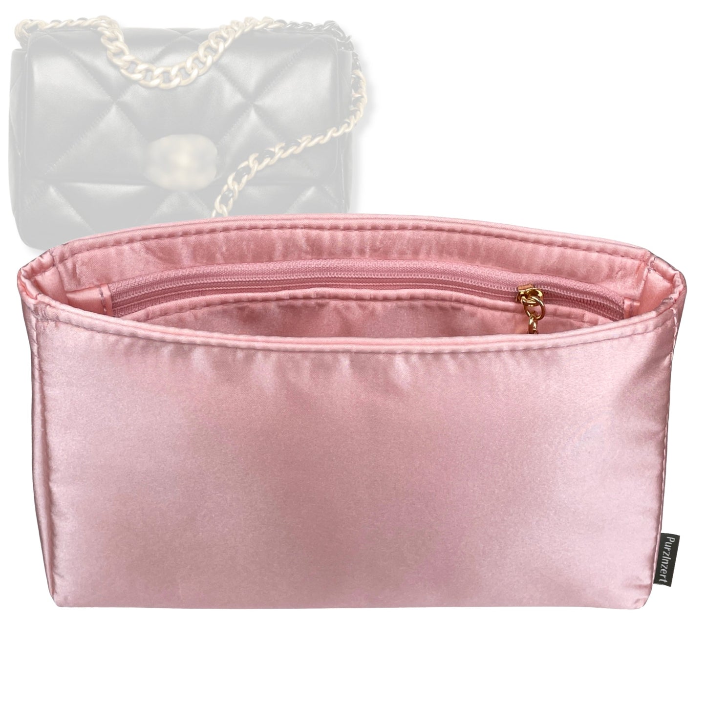 Bag Insert for (Chanel, Chanel 19 Large Handbag) Organizer Tote Purse Organiser Liner Shaper [Premium Silk Material]