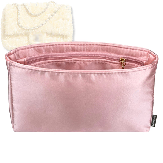 Bag Insert for (Chanel, Mini Flap Bag) Organizer Tote Purse Organiser Liner Shaper [Premium Silk Material]