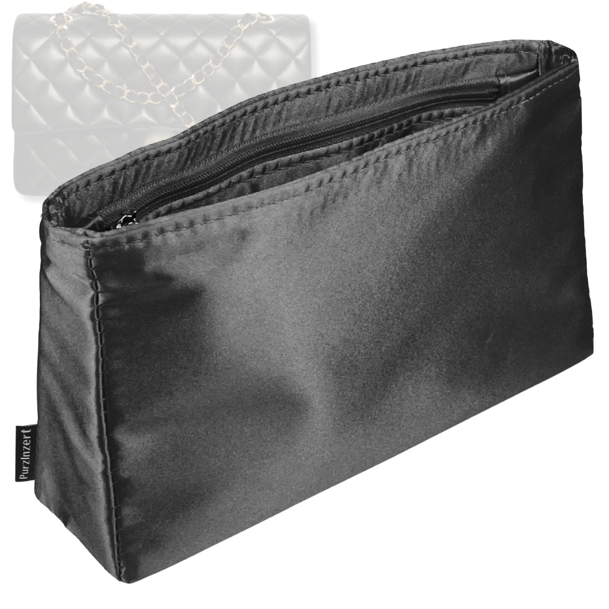 Bag Insert for (Chanel, Classic 11.12 Handbag) Organizer Tote Purse Organiser Liner Shaper [Premium Silk Material]