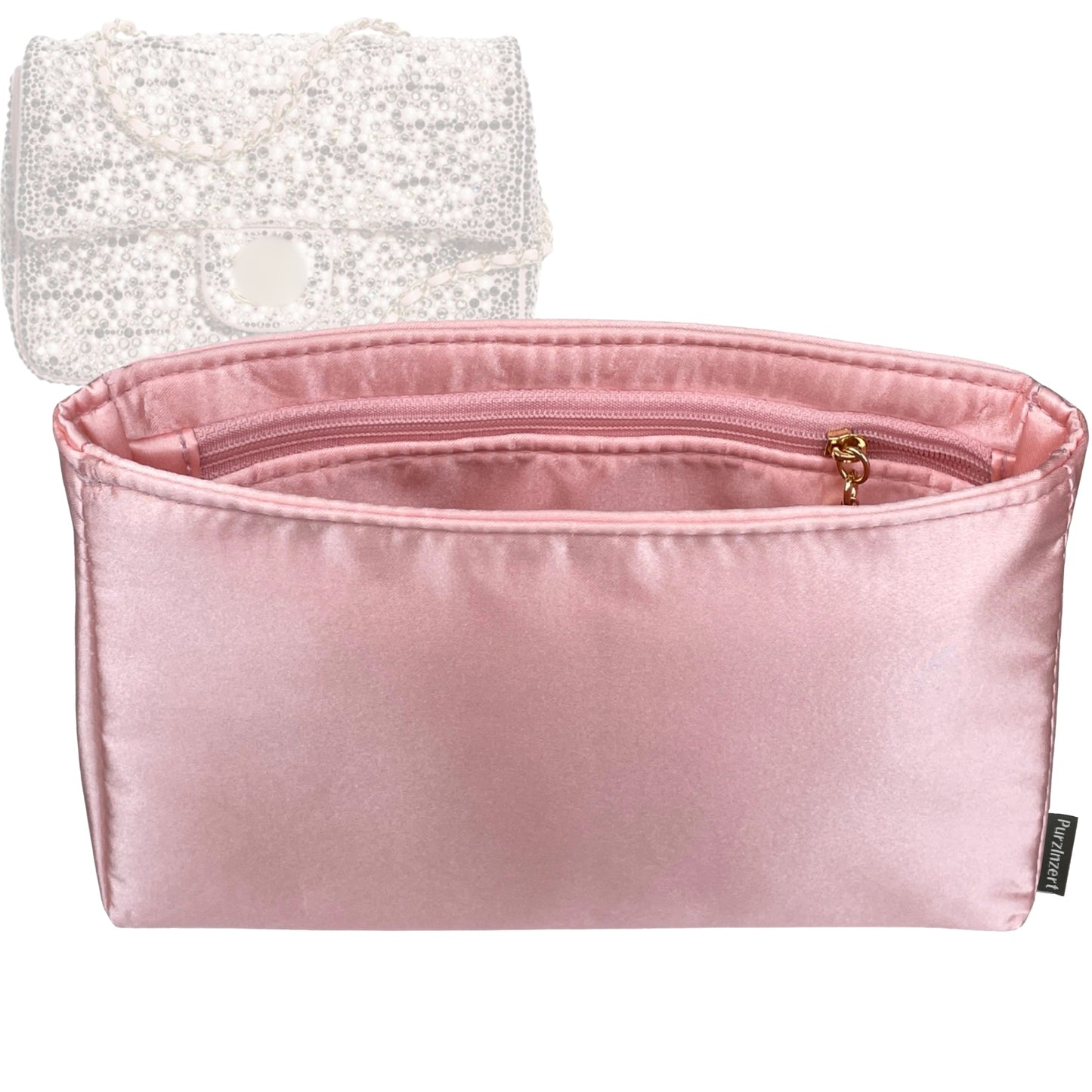Bag Insert for (Chanel, Evening Bag) Organizer Tote Purse Organiser Liner Shaper [Premium Silk Material]