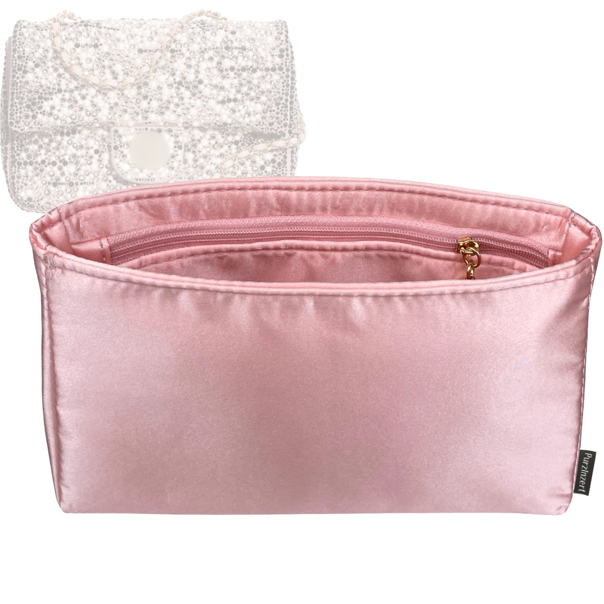 Bag Insert for (Chanel, Evening Bag) Organizer Tote Purse Organiser Liner Shaper [Premium Silk Material]