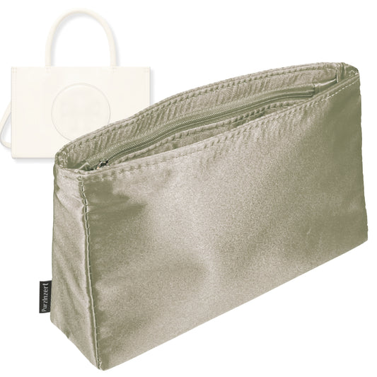 Bag Insert for (Tory Burch, Ella Mini Tote) Organizer Tote Purse Organiser Liner Shaper [Premium Silk Material]