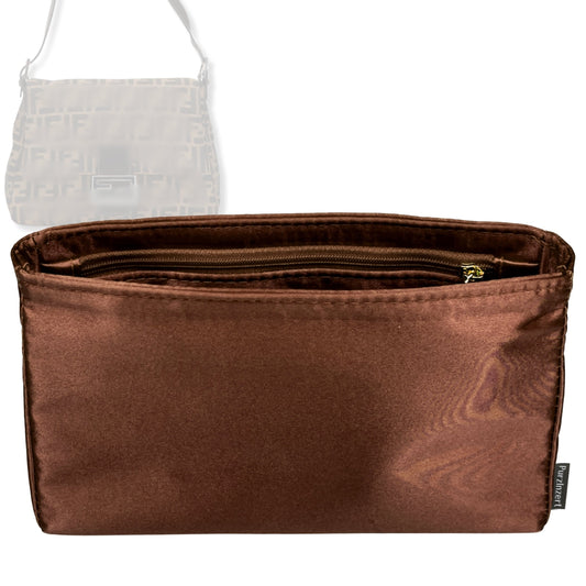 Bag Insert for (Fendi, Mama Baguette) Organizer Tote Purse Organiser Liner Shaper [Premium Silk Material]