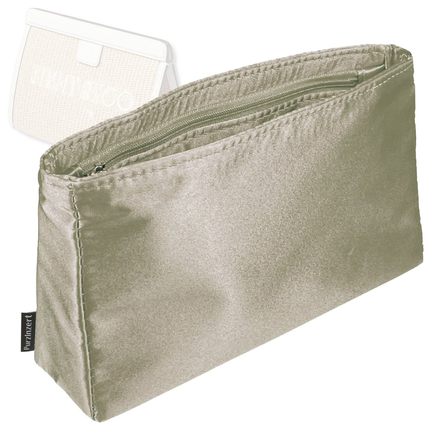 Bag Insert for (Jimmy Choo, Avenue London Pouch) Organizer Tote Purse Organiser Liner Shaper [Premium Silk Material]