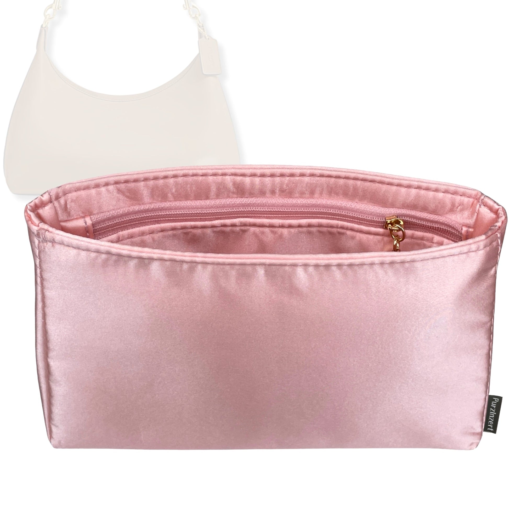 Bag Insert for (Coach, Juliet Shoulder Bag 30) Organizer Tote Purse Organiser Liner Shaper [Premium Silk Material]