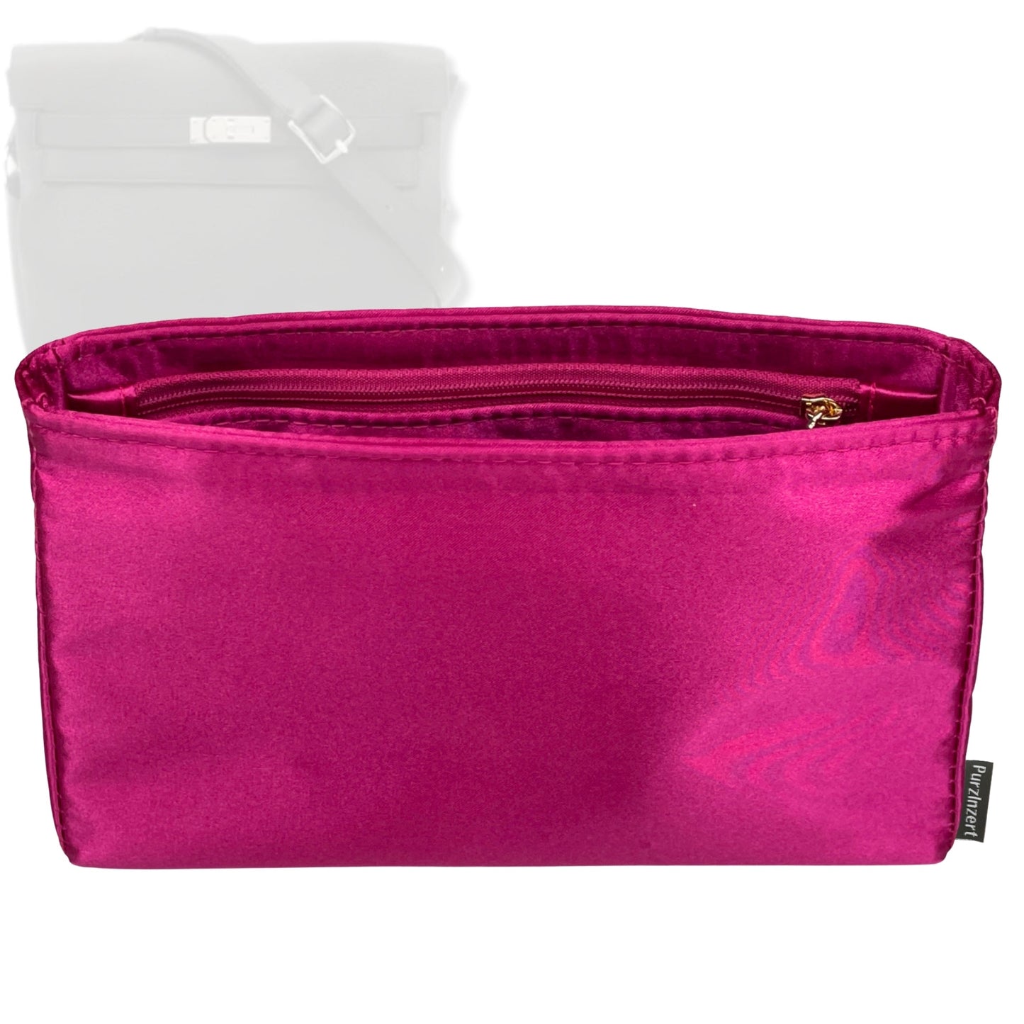 Bag Insert for (Hermes, Kelly Messenger GM bag) Organizer Tote Purse Organiser Liner Shaper [Premium Silk Material]