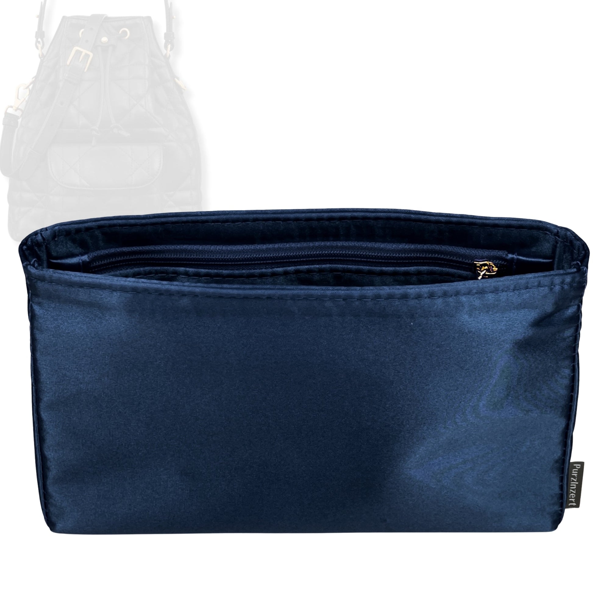 Bag Insert for (Dior, Mini Caro Bucket Bag) Organizer Tote Purse Organiser Liner Shaper [Premium Silk Material]