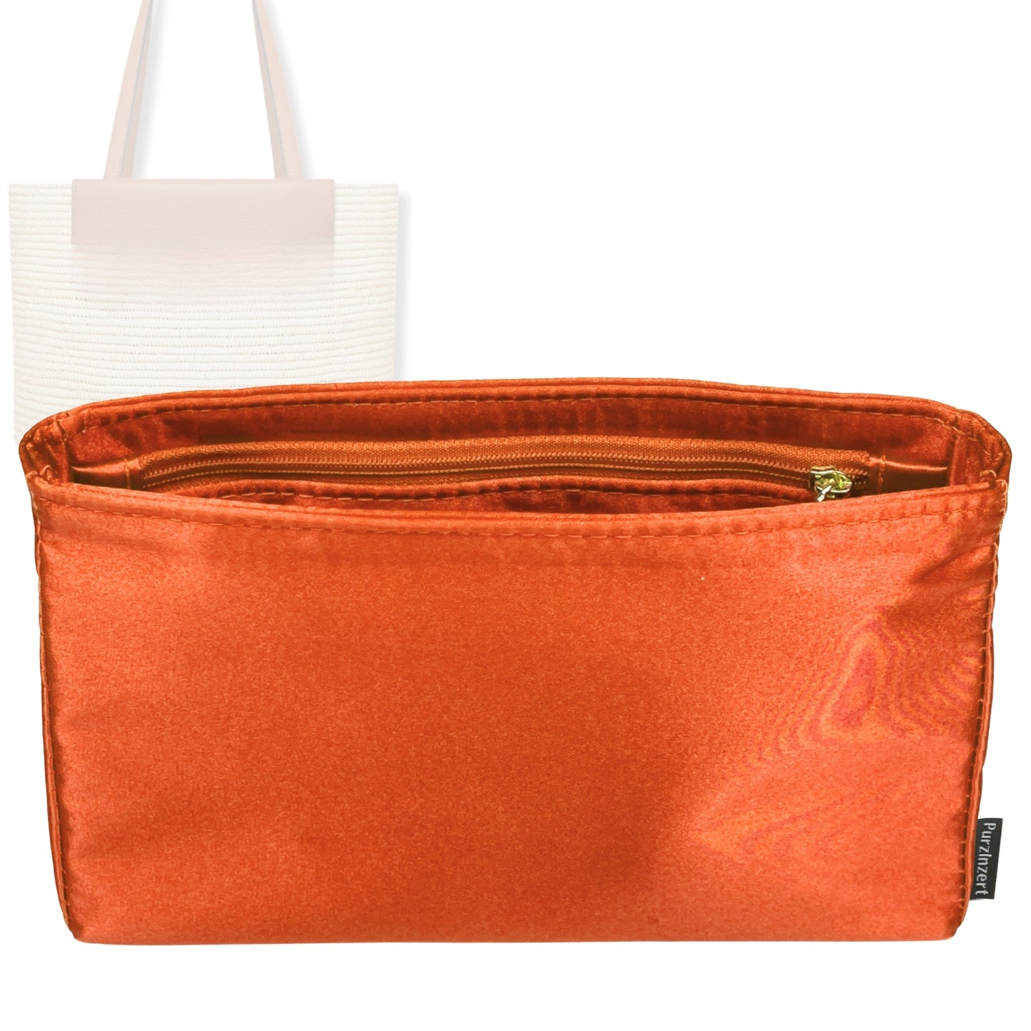 Bag Insert for (Strathberry, Small Basket) Organizer Tote Purse Organiser Liner Shaper [Premium Silk Material]