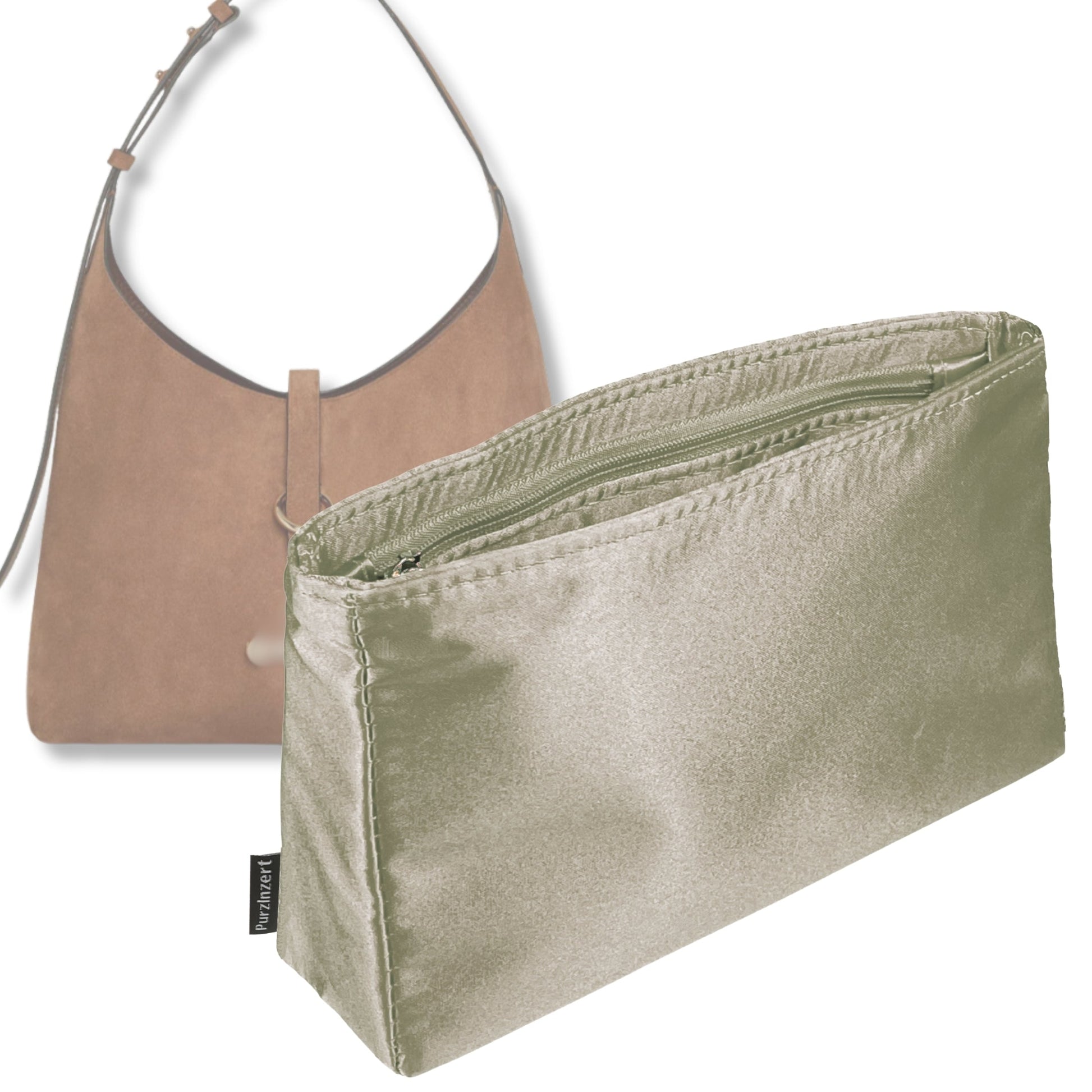 Bag Insert for (Strathberry, Kite Hobo Maxi) Organizer Tote Purse Organiser Liner Shaper [Premium Silk Material]