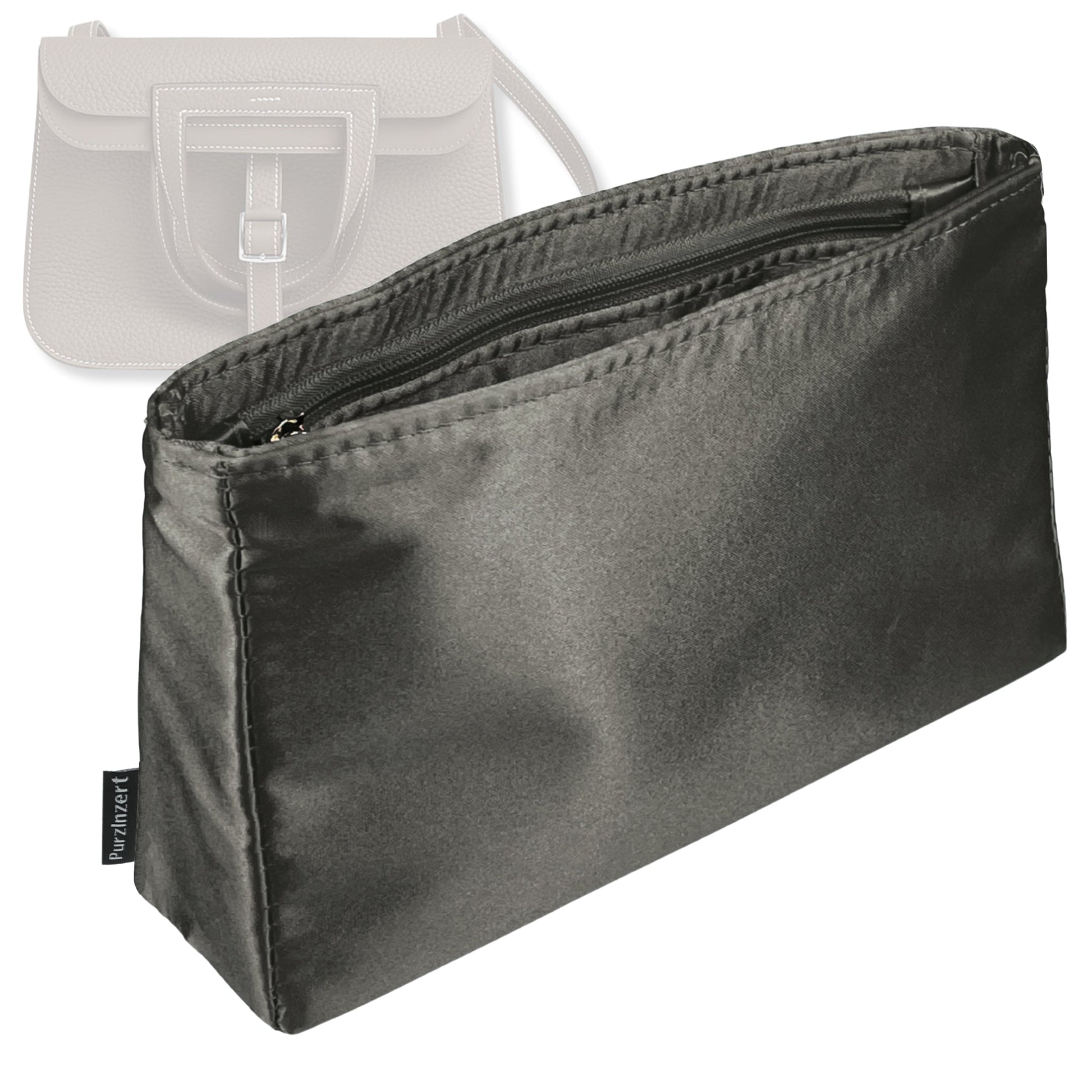 Bag Insert for (Hermes, Halzan 25) Organizer Tote Purse Organiser Liner Shaper [Premium Silk Material]