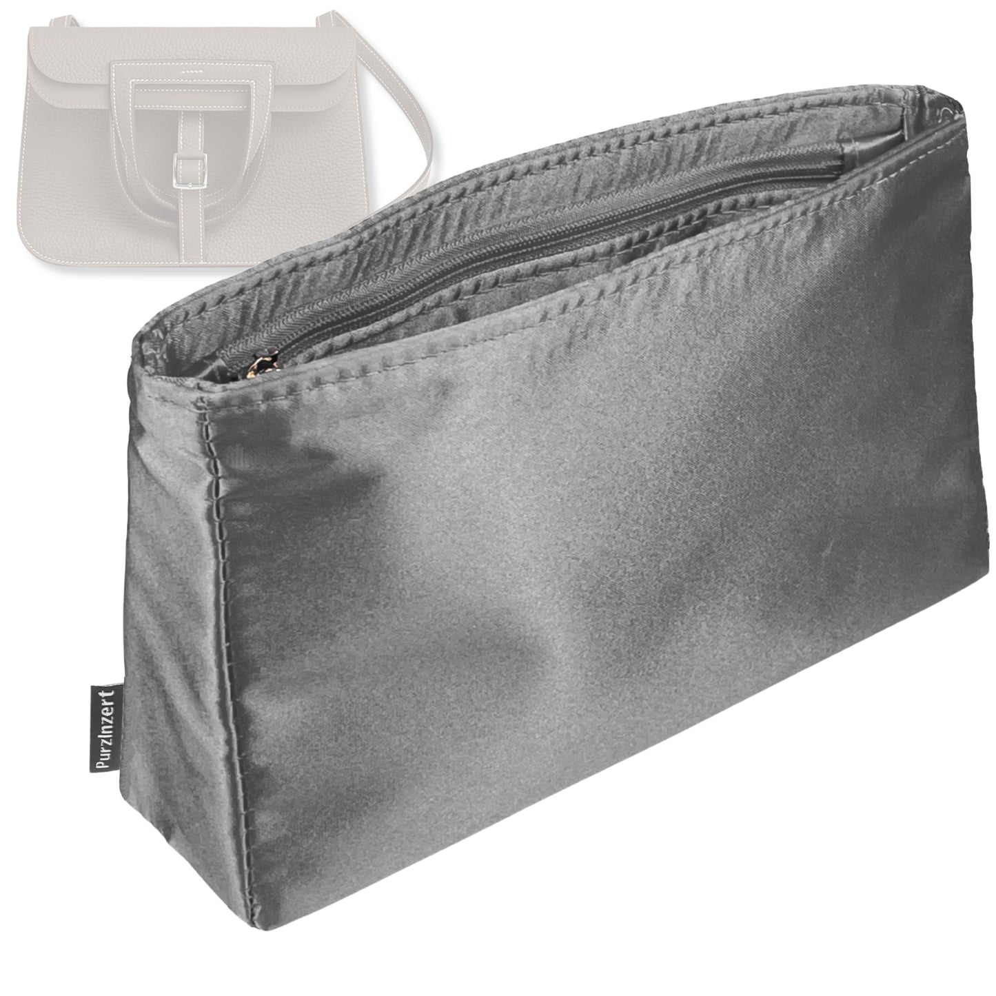 Bag Insert for (Hermes, Halzan 22) Organizer Tote Purse Organiser Liner Shaper [Premium Silk Material]
