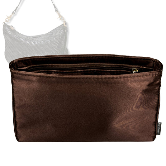 Bag Insert for (Clare V., Moyen Messenger) Organizer Tote Purse Organiser Liner Shaper [Premium Silk Material]