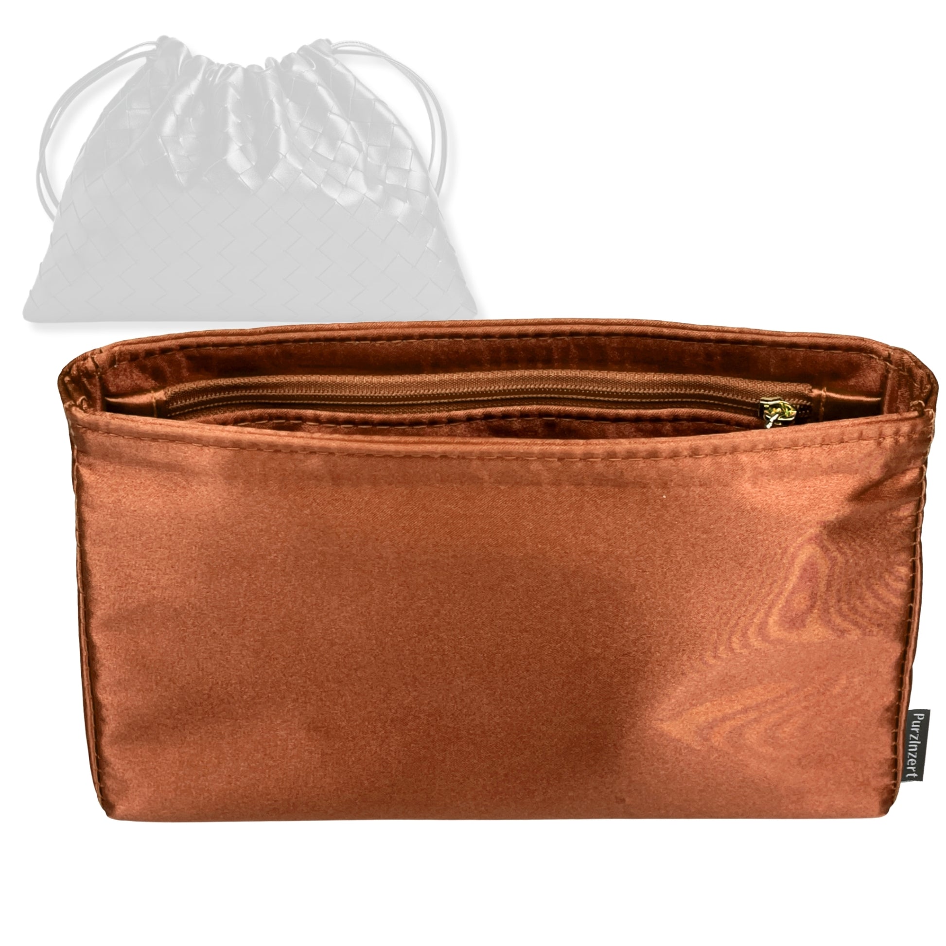 Bag Insert for (Bottega Veneta, Dustbag Small) Organizer Tote Purse Organiser Liner Shaper [Premium Silk Material]