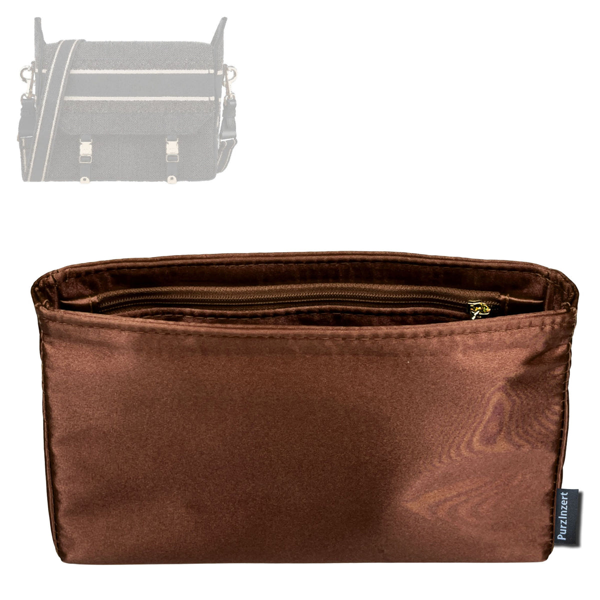Bag Insert for (Dior, Medium Diorcamp Bag) Organizer Tote Purse Organiser Liner Shaper [Premium Silk Material]