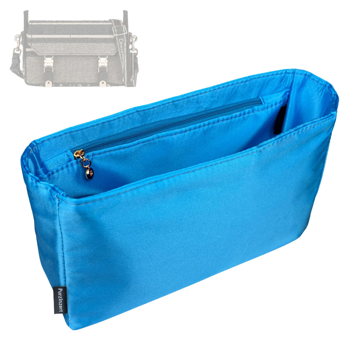 Bag Insert for (Dior, Small Diorcamp Bag) Organizer Tote Purse Organiser Liner Shaper [Premium Silk Material]