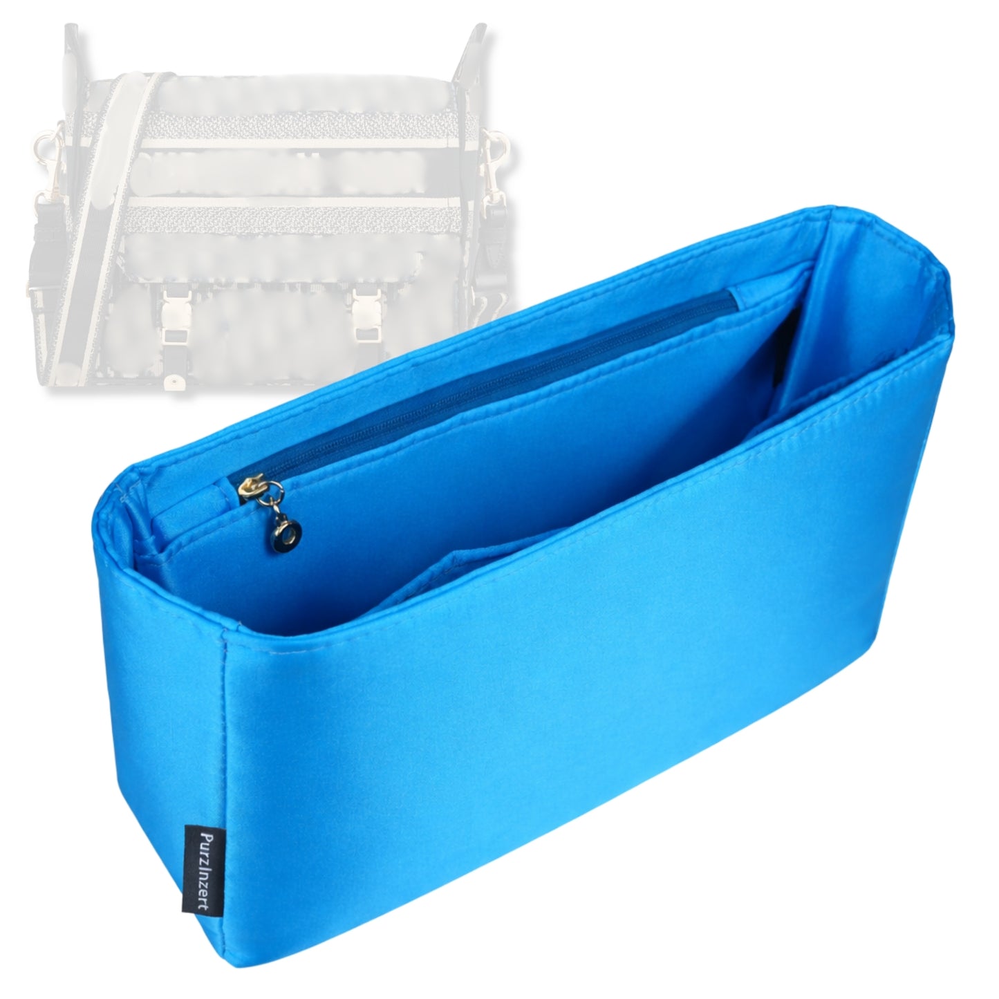 Bag Insert for (Dior, Small Diorcamp Bag) Organizer Tote Purse Organiser Liner Shaper [Premium Silk Material]