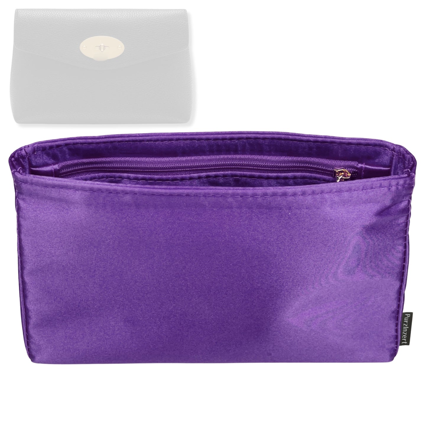 Bag Insert for (Mulberry, Large Darley Cosmetic Pouch) Organizer Tote Purse Organiser Liner Shaper [Premium Silk Material]