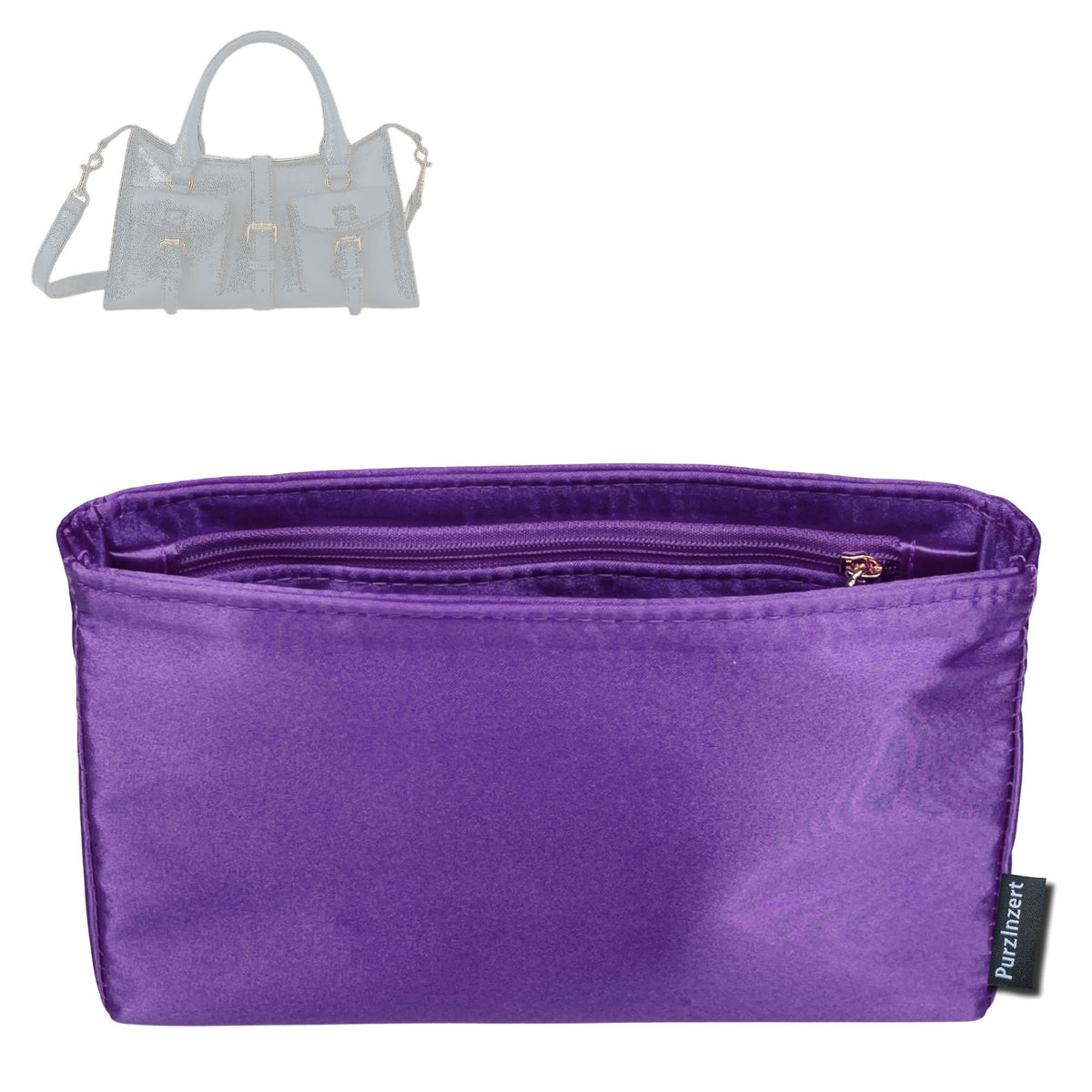 Bag Insert for (Mulberry, Small Roxanne) Organizer Tote Purse Organiser Liner Shaper [Premium Silk Material]