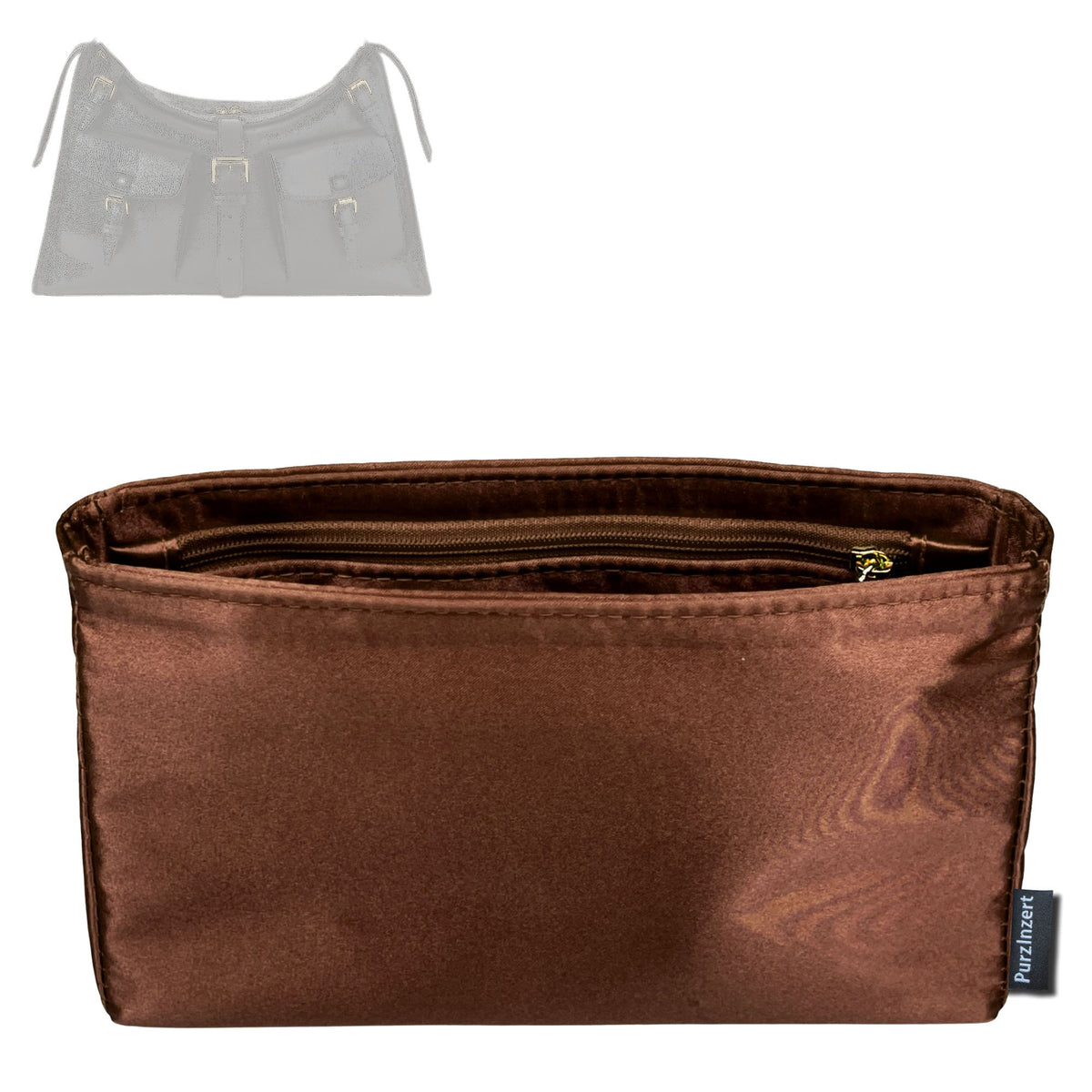 Bag Insert for (Mulberry, Roxanne Shoulder Bag) Organizer Tote Purse Organiser Liner Shaper [Premium Silk Material]