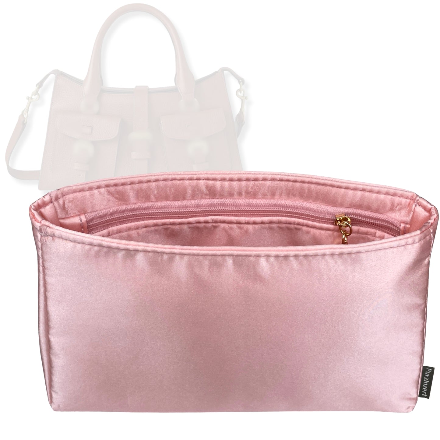Bag Insert for (Mulberry, Roxanne Shoulder Bag) Organizer Tote Purse Organiser Liner Shaper [Premium Silk Material]